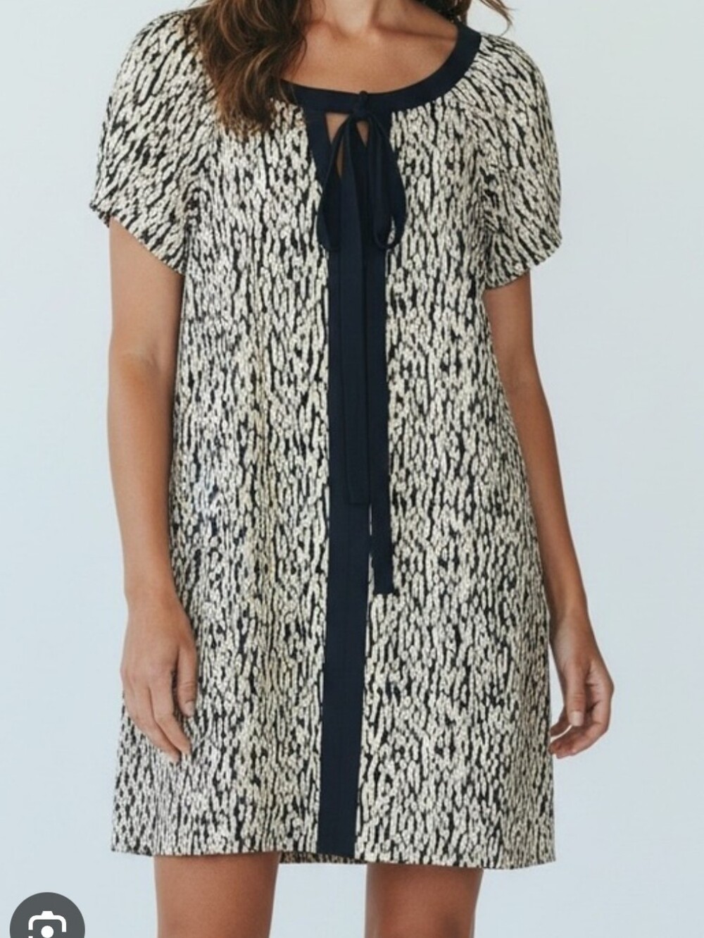 A/X ARMANI EXCHANGE I US 2 (XS/S) Geometric Print Sheath Dress I navy pink